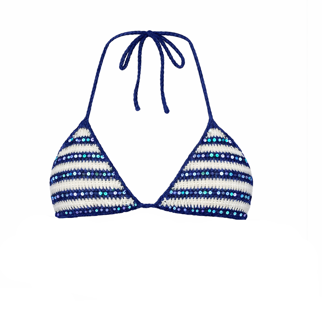 Ashley Crochet Sequins Top