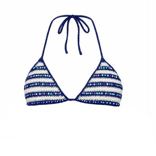 Ashley Crochet Sequins Top